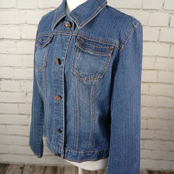 WOMENS DENIUM JACKET BY NANCY BOLEN VINTAGE GREAT CONDITION SIZE MEDIUM - Picture 6 of 11